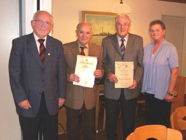 Jubilarehrung 65 Jahre aktives Singen bei der S&auml;ngervereinigung Okriftel am 15.12.2011